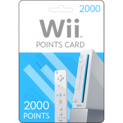 Nintendo Wii Points Card 2000 USA